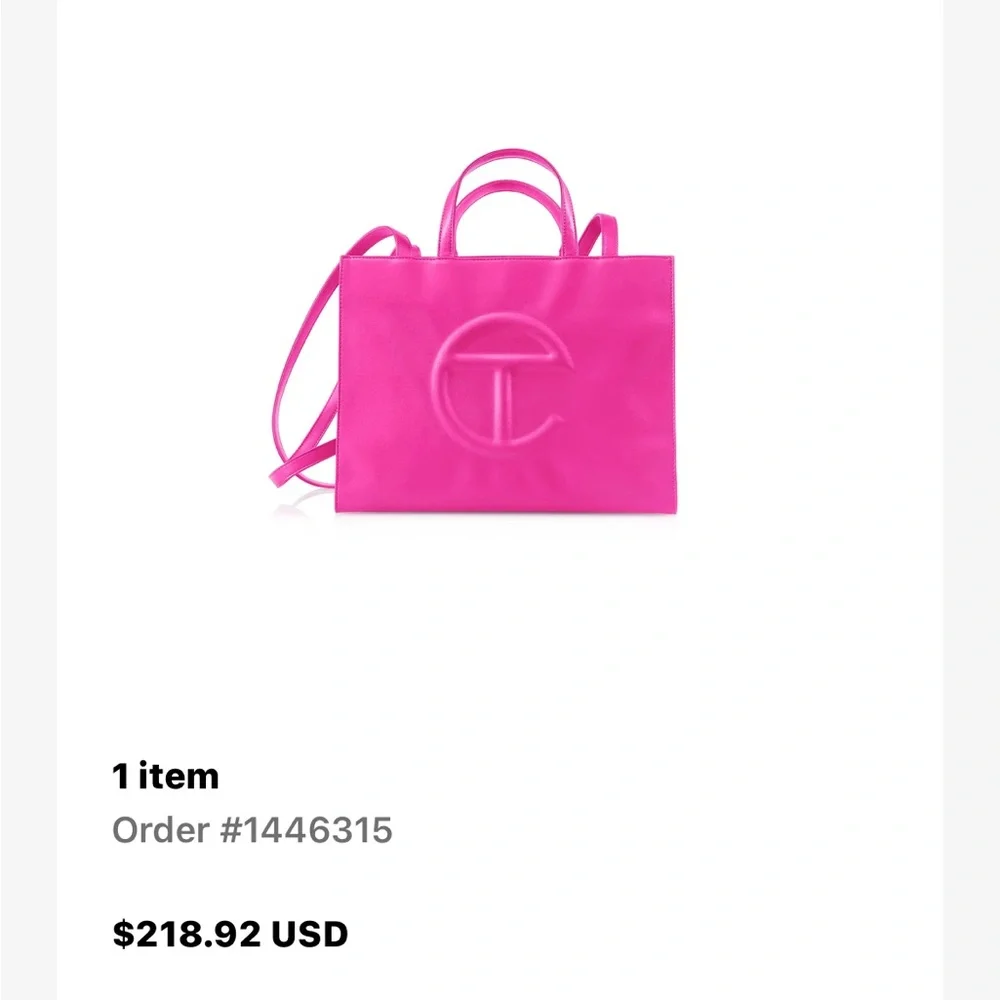 Telfar Medium Pink Azalea Shopping Bag - Picture 13 of 13